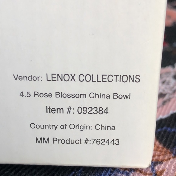 LENOX NIB Rose Blossom Bowl 4.5" Fine Bone China Pure 24K Gold COA Collectible - Picture 10 of 11